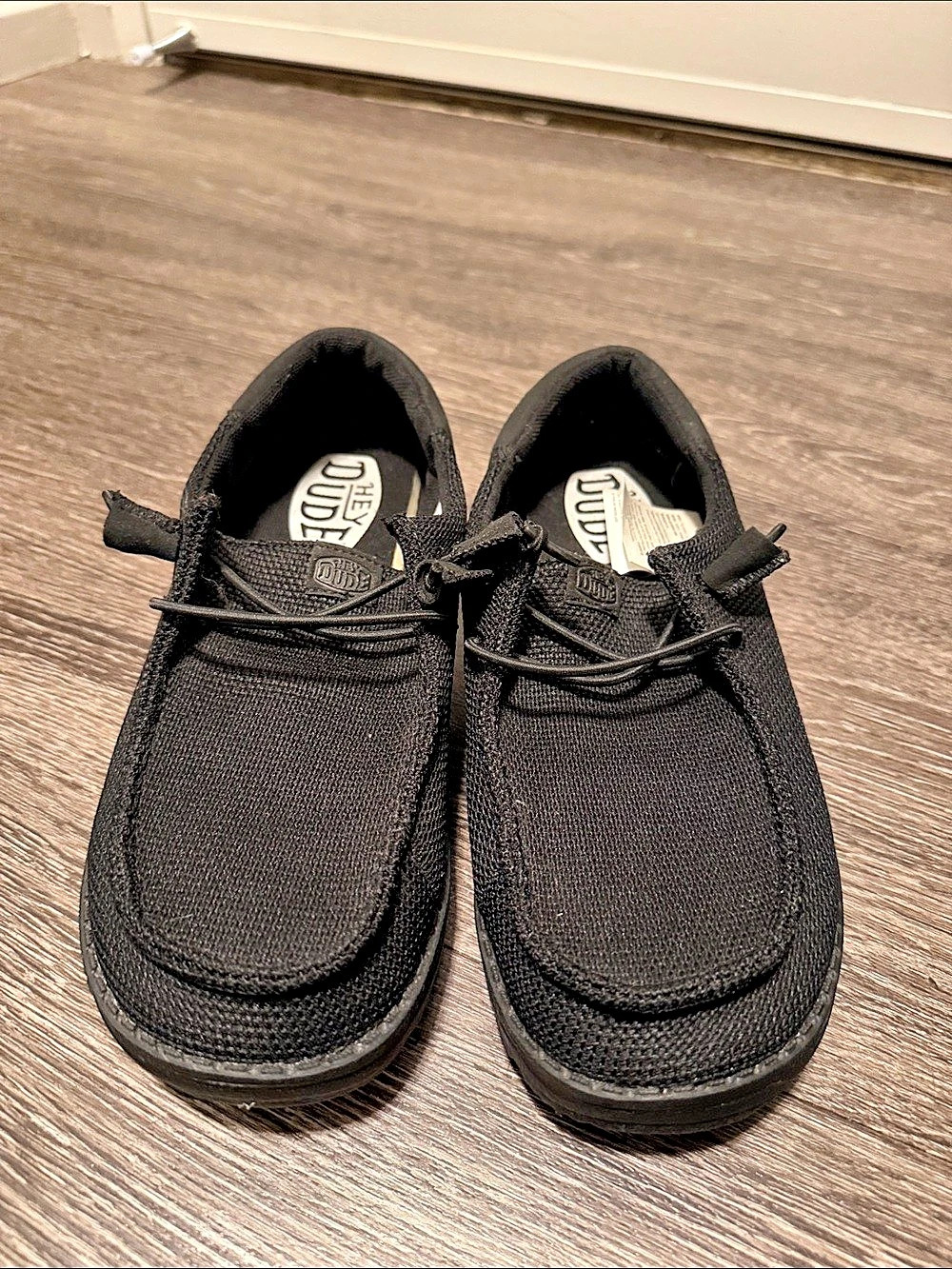 Hey Dude Wally Stretch Black Slip-On Shoes